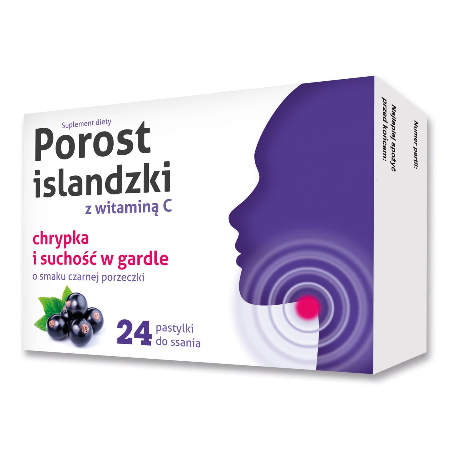 Porost islandzki z witaminą C 24 tabletki
